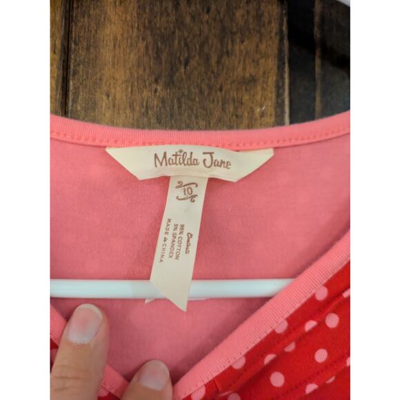 Matilda Jane girls Sz 10 red tunic top Moments with you Cheerful Day EUC - Picture 5 of 8